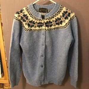 Vintage Isles knit Shetland wool sweater